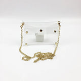Clear Transparent Crossbody Bag Small Flap Phone Stadium Approved