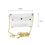 Clear Transparent Crossbody Bag Small Flap Phone Stadium Approved
