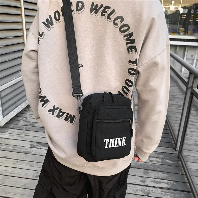 Canvas Shoulder Bag Large Capacity Letter Handbag