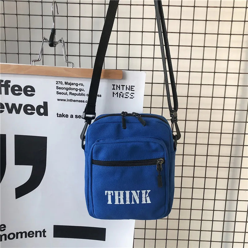 Canvas Shoulder Bag Large Capacity Letter Handbag