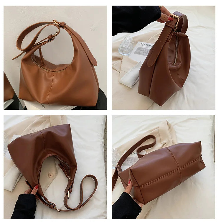 Women Shoulder Bag PU Leather Crossbody Handbag Large Capacity Messenger Bags