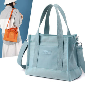 Women Shoulder Bag Tote Casual Zipper Handle Canvas Crossbody Bag