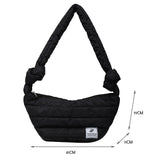 Women Retro Winter Stripe Quilted Crossbody Bag