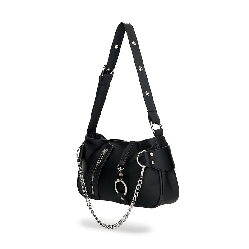 Chains Style Nylon Handbag Streetwear All-match Shoulder Bag