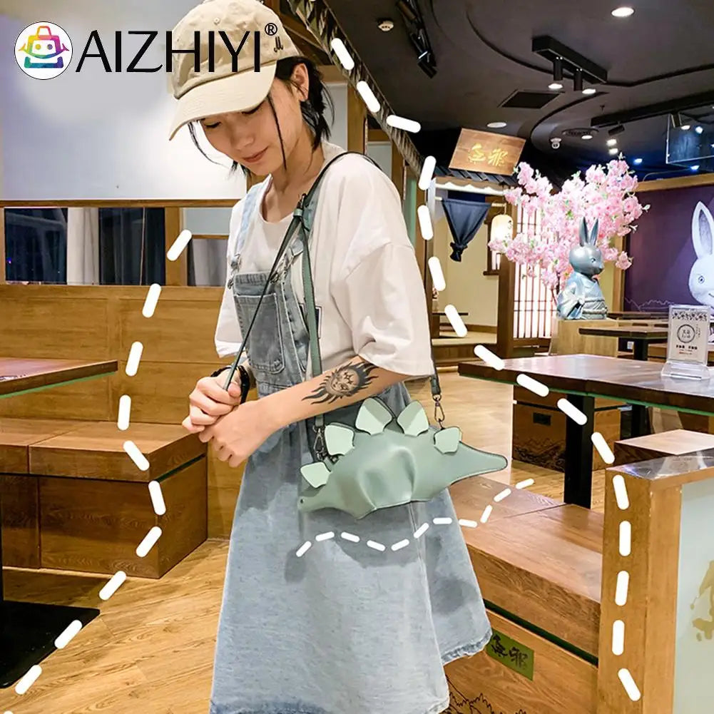 Cartoon Dinosaur Shoulder Bag for Women - Crossbody Messenger Purse