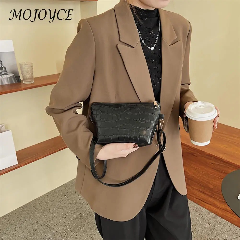 Women Shoulder Bags PU Leather Handbag Purse Lady Zipper Small Casual Messenger