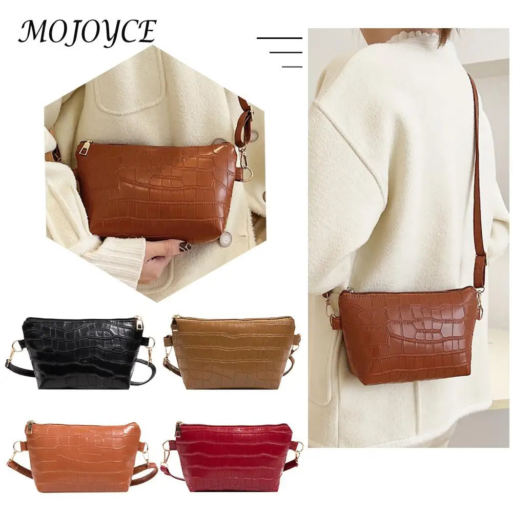 Women Shoulder Bags PU Leather Handbag Purse Lady Zipper Small Casual Messenger