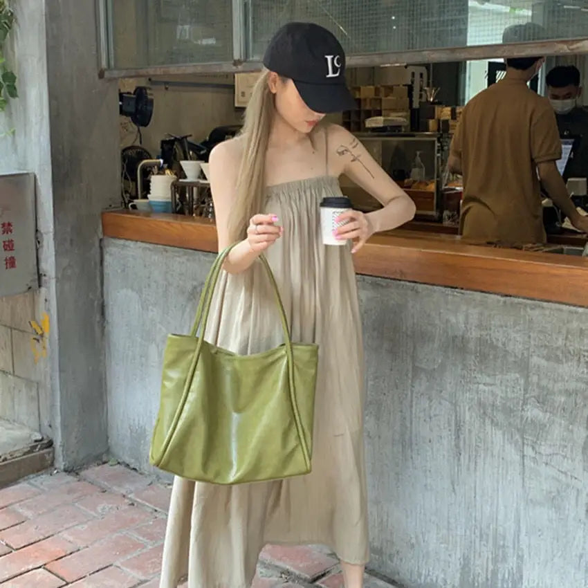 Women Shoulder Bags PU Leather Large Capacity Totes Ladies Handbags