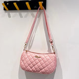 Lattice Style PU Leather Shoulder Bag