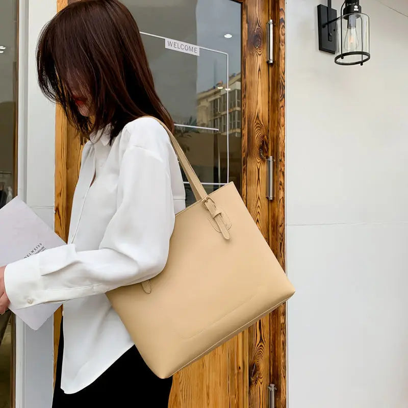 Women Shoulder Bags Large Capacity Handbags PU Leather Totes Vintage