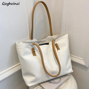 Women Shoulder Bags Large Capacity Zipper Shopping Totes Daily All-match
