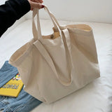 Canvas Tote Bag Women Shoulder Bags Student Casual Large Capacity