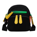 Women Shoulder Bags Nylon Mini School Bag Crossbody Patchwork Students All-match