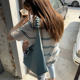 Women Shoulder Bags Pleated Solid Handbags Large Capacity Soft All-match