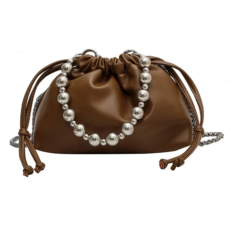 Small Satchel Crossbody Bag Soft PU Leather Messenger Bag