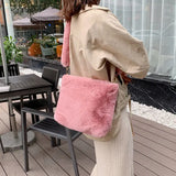 Soft Lovely Large Capacity Faux Fur Shoulder Bag