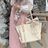 Canvas Shoulder Bag Large Capacity Shopping Travel Handbag