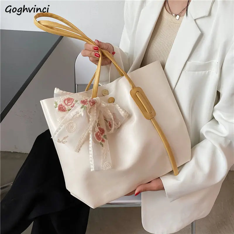 PU Leather Women Shoulder Bag Large Capacity Underarm Handbag