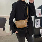 Women Shoulder Bags Stone Pattern Underarm Bags Ladies Classic Crossbody Bag