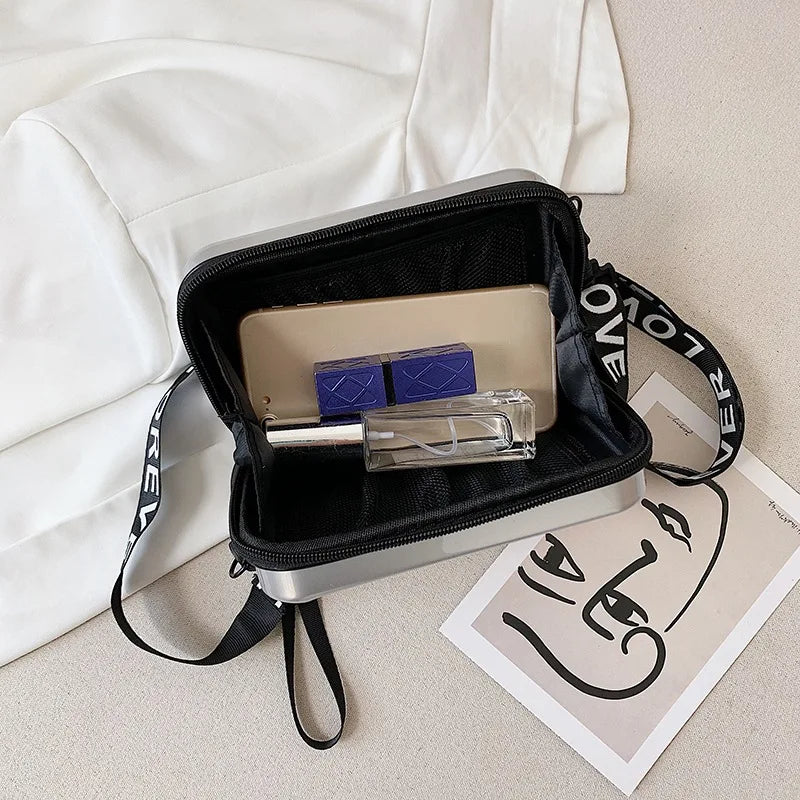 Women Shoulder Box Bags Personality Uneven Surface Handbag Female Makeup Storage