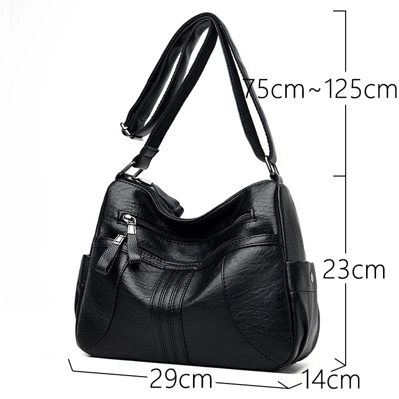 Winter Style Leather Crossbody Bag for Women