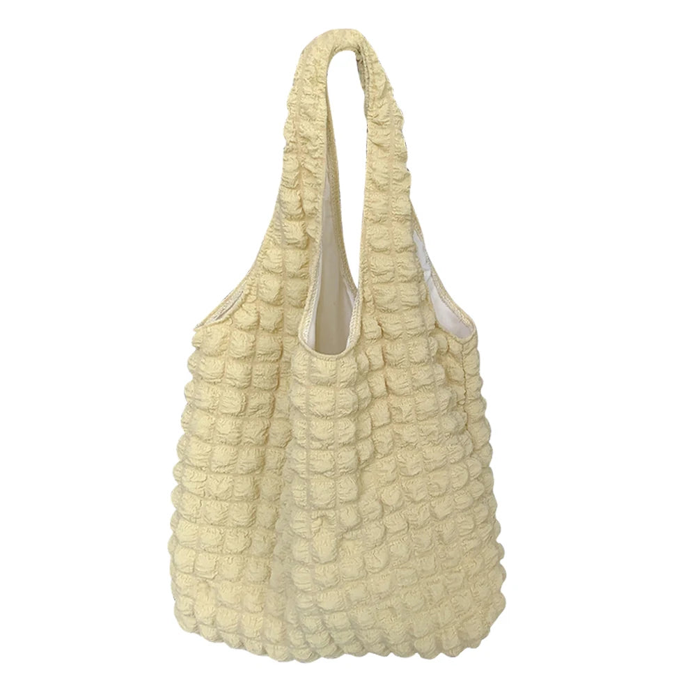 Pleated Clutch Handbag Large Capacity Underarm Bag for Travel Girl