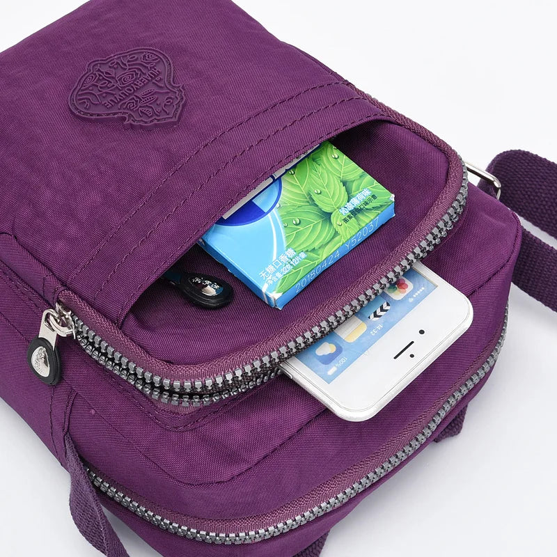 Women Waterproof Nylon Shoulder Bag Top-Handle Handbag