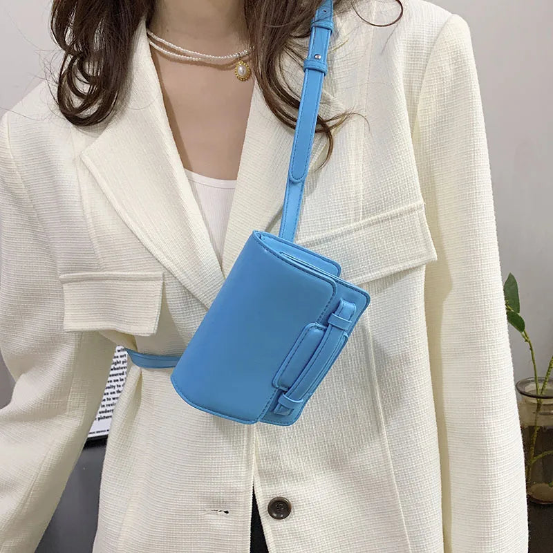 Mini PU Leather Flap Crossbody Sling Bag for Women