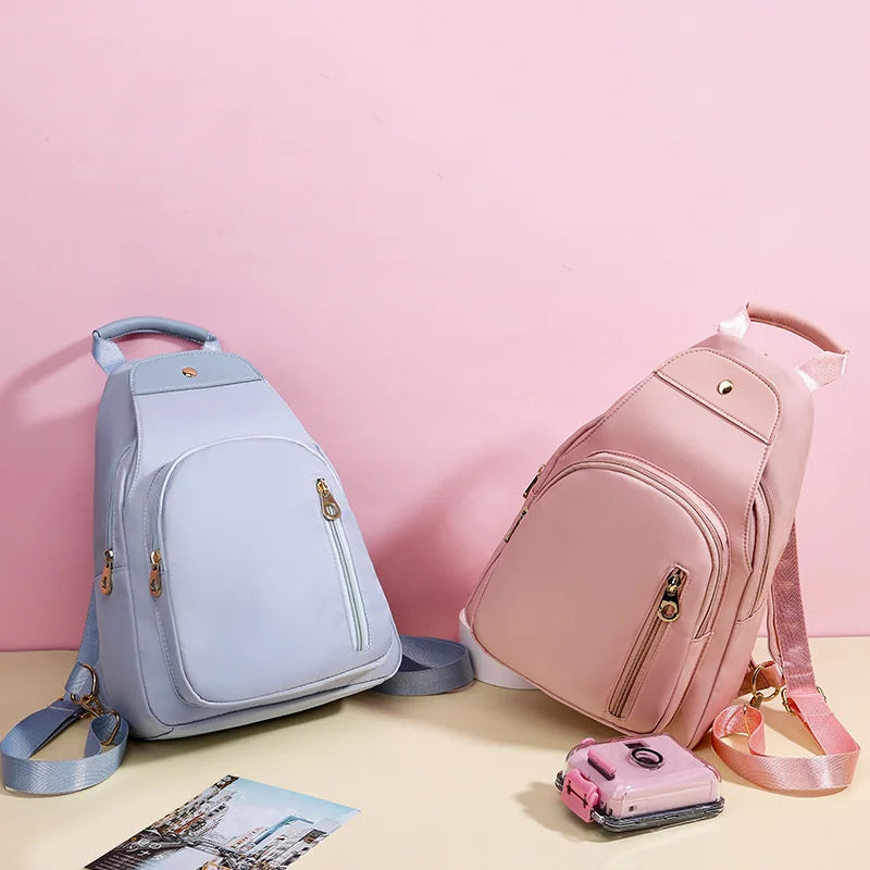 Women Small Backpack Chest Bag Sling Backpack Casual Travel Bag