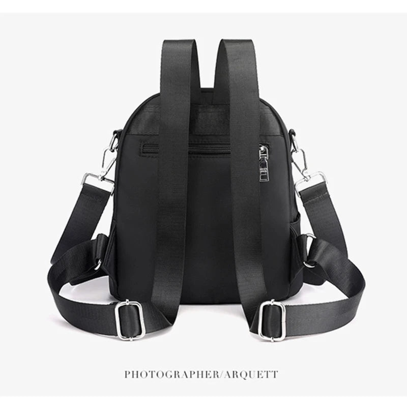 Women Small Nylon Backpack Anti-Theft Travel Hiking Shoulder Bag
