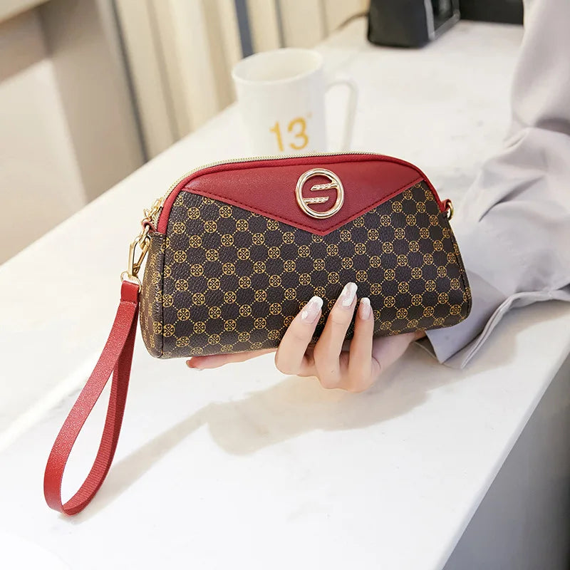 Women Small Bag PU Leather Clutch Purse Shoulder Messenger Casual Mobile Phone