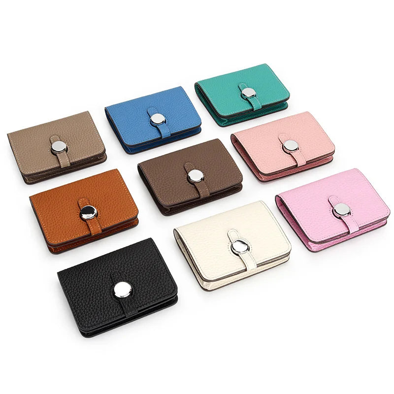 Women Small Cow Leather Coin Purse Clutch Wallet