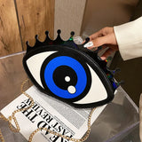 Women Eye Shape Shoulder Bag Mini Crossbody Messenger Bag