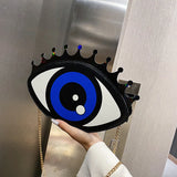 Women Eye Shape Shoulder Bag Mini Crossbody Messenger Bag
