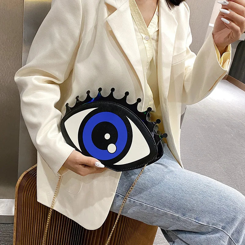 Women Eye Shape Shoulder Bag Mini Crossbody Messenger Bag
