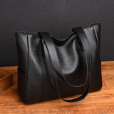 Soft Leather Handbags Large Capacity Tote Bags Big Shoulder Bag