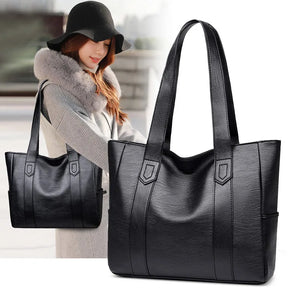 Soft Leather Handbags Large Capacity Tote Bags Big Shoulder Bag