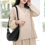 Women Soft Leather Small Bag Crossbody Handbag Candy Colors Dumpling Bag