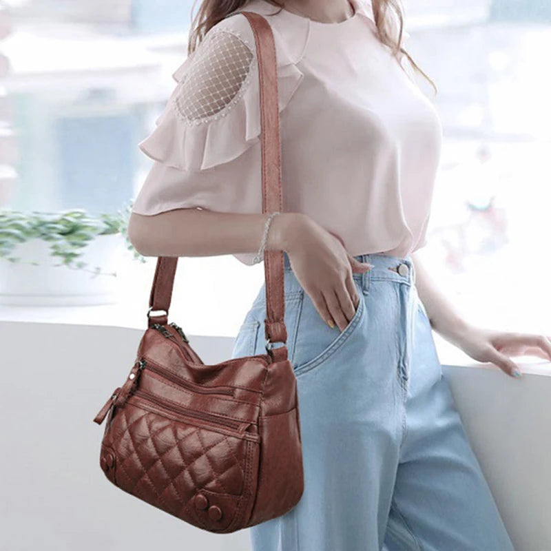 Women Shoulder Bag PU Leather Purse Messenger Crossbody Bags
