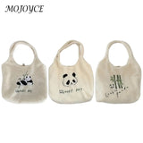 Soft Warm Plush Large Capacity Handbag - Women's Travel Fluffy Bag