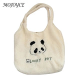 Soft Warm Plush Large Capacity Handbag - Women's Travel Fluffy Bag