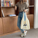 Soft Warm Plush Large Capacity Handbag - Women's Travel Fluffy Bag