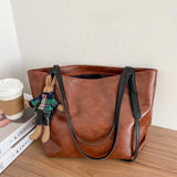 Women PU Leather Shoulder Bag Large Capacity Tote Bags Ladies Handbag