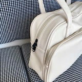 Women Solid Shoulder Bags PU Leather Large Capacity All-match Students Casual Ha