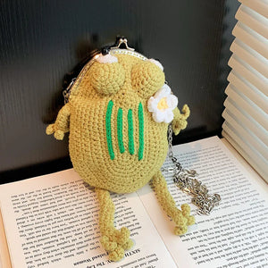 Cartoon Style Lady Chains Shoulder Messenger Bag Kawali Purse