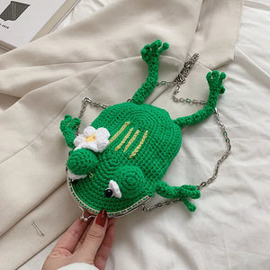 Cartoon Style Lady Chains Shoulder Messenger Bag Kawali Purse