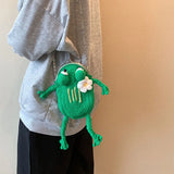 Cartoon Style Lady Chains Shoulder Messenger Bag Kawali Purse