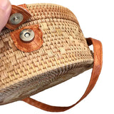 Bohemian Beach Handbags Small Circle Rattan Shoulder Bag