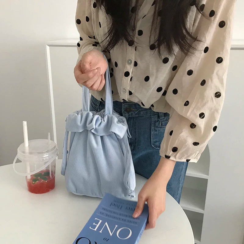 Women Ruffles Bucket Bag Shoulder Bags