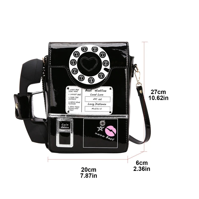 Retro Phone Top-Handle Shoulder Bag